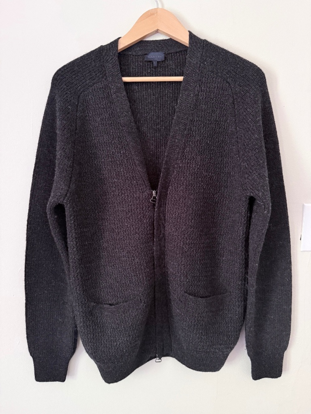 Lanvin Merino Zip Cardigan